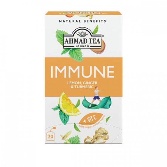 Ahmad Tea Immune Lemon, Ginger, Tummeric 20 x 2 g