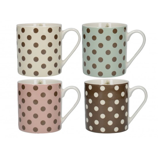 Creative Tops Katie Alice Cottage Flower Porcelánový hrnek Spot Mugs 4 x 330 ml