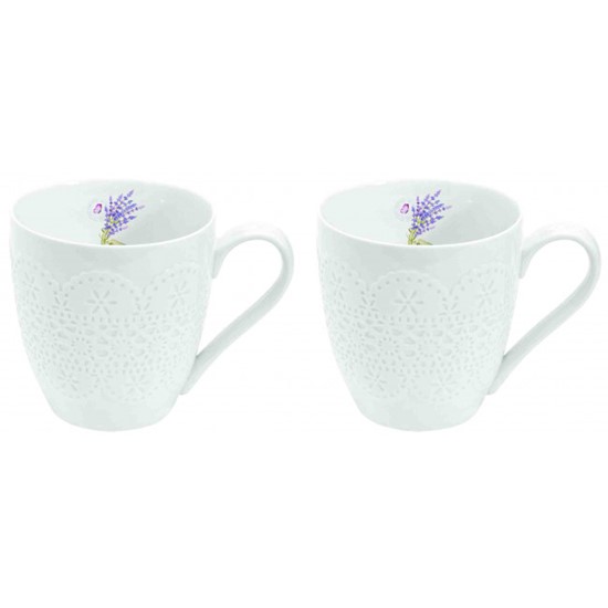 Easy Life Romantic Mood La Belle Maison Porcelánové hrnky Lavender 2 x 350 ml