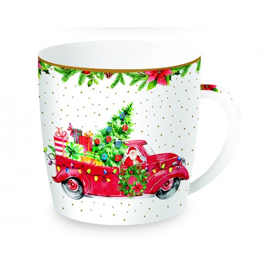 Easy Life Porcelánové hrnky Driving Santa 3 x 350 ml