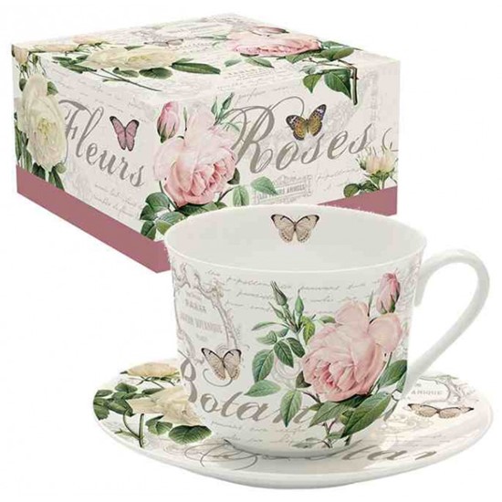 Easy Life Jardin Botanique Porcelánový šálek s podšálkem 400 ml