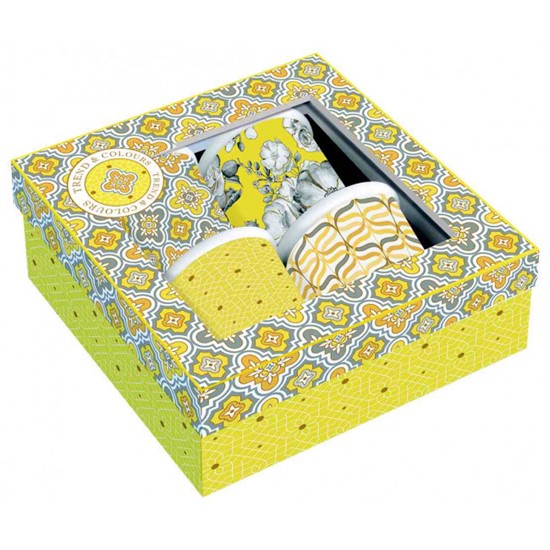 Easy Life Yellow Porcelánové kalíšky na espresso 4 x 100 ml