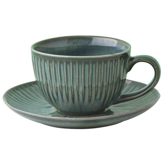 Easy Life Gallery Green Porcelánový šálek s podšálek 250 ml