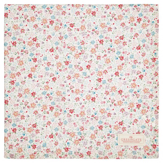 GreenGate Clementine White Bavlněný ubrus 150 x 150 cm