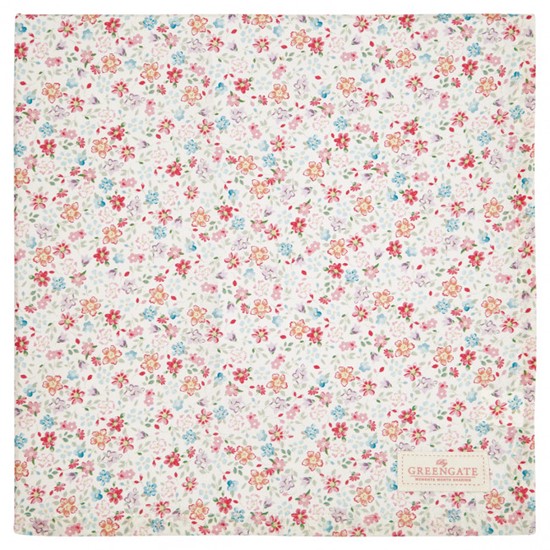 GreenGate Clementine White Bavlněný ubrus 150 x 150 cm