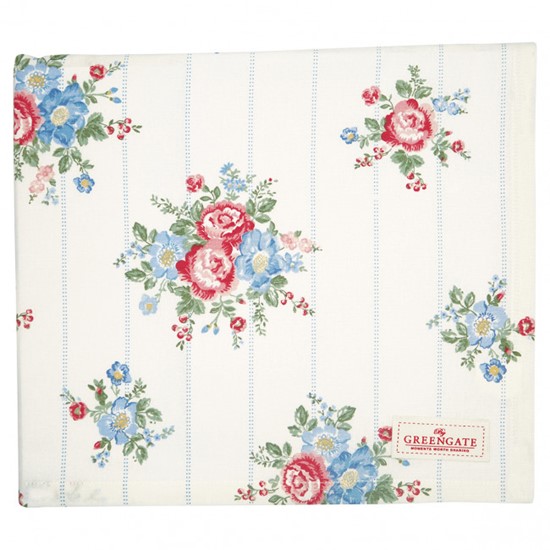 GreenGate Henrietta White Bavlněný ubrus 145 x 250 cm