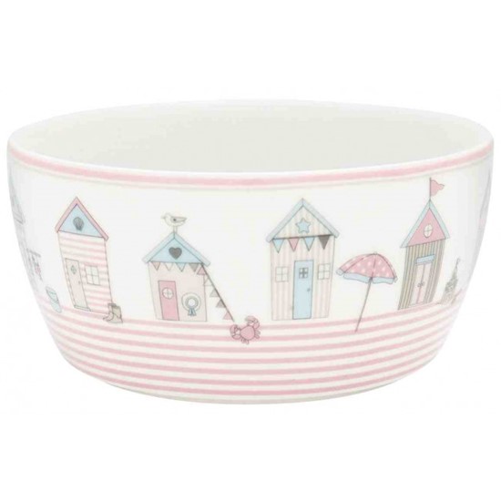 GreenGate Ellison Pale Pink Dětská porcelánová miska 12,2 cm