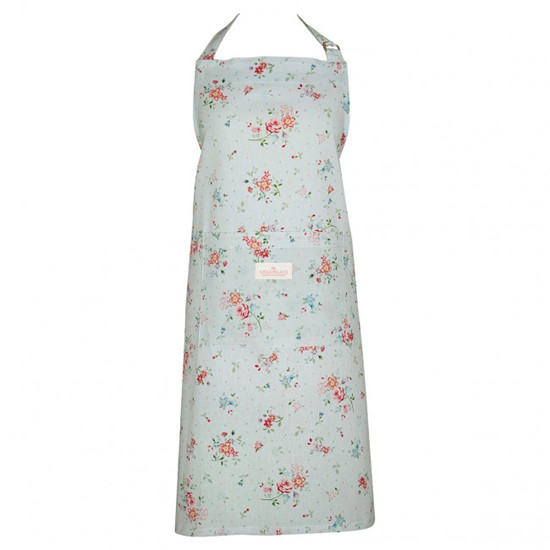 GreenGate Belle Pale Blue Kuchyňská zástěra 90 x 70 cm