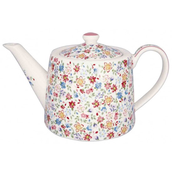 GreenGate Clementine White Porcelánová konvice 1000 ml