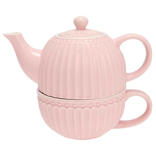 GReenGate Alice Pale Pink Porcelánová konvička + šálek