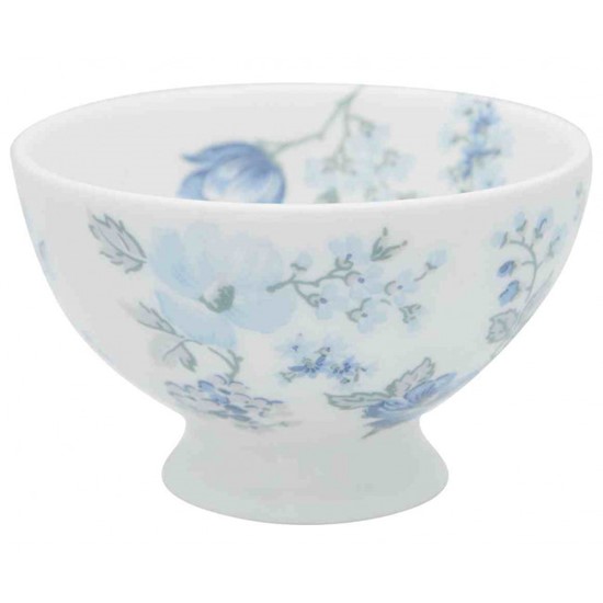 GreenGate Donna Blue Porcelánová miska na nožce 10 cm