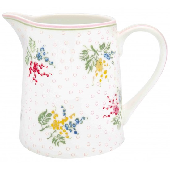 GreenGate Mira White Porcelánový džbánek 500 ml