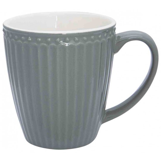 GreenGate Alice Stone Grey Porcelánový hrnek 300 ml