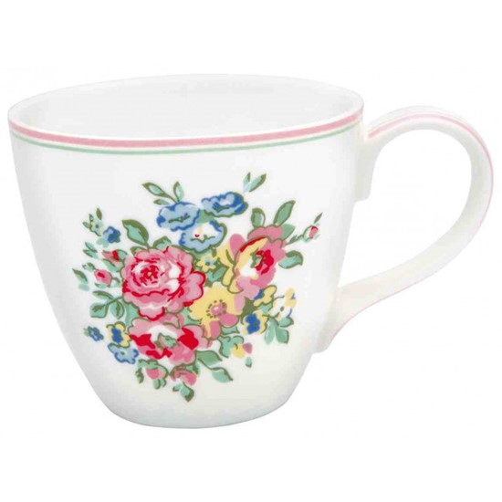 GreenGate Franka White Porcelánový hrnek 300 ml