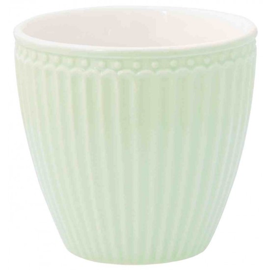 GreenGate Alice Pale Green Porcelánový pohárek na latté 300 ml