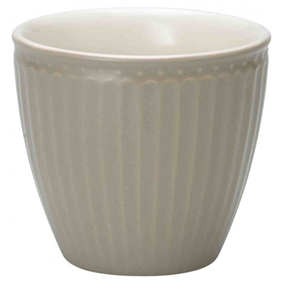 GreenGate Alice Warm Grey Porcelánový pohárek na latté 300 ml