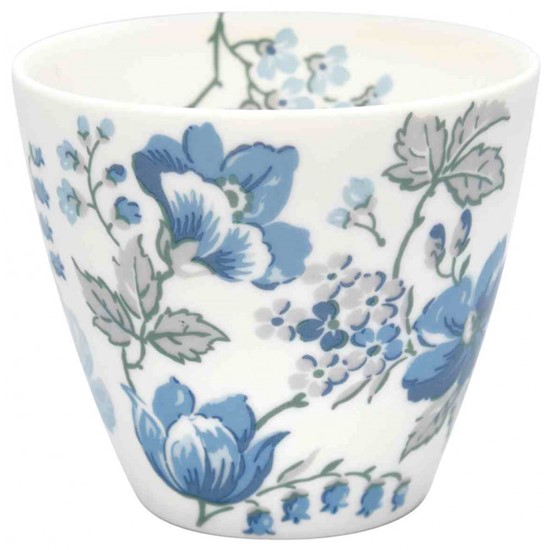 GreenGate Donna Blue Porcelánový pohárek na latté 300 ml