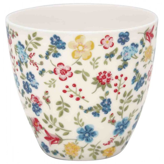 GreenGate Sophia White Porcelánový pohárek na latté 300 ml