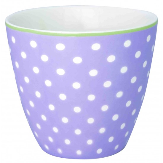 GreenGate Spot Lavender Porcelánový pohárek na latté 300 ml