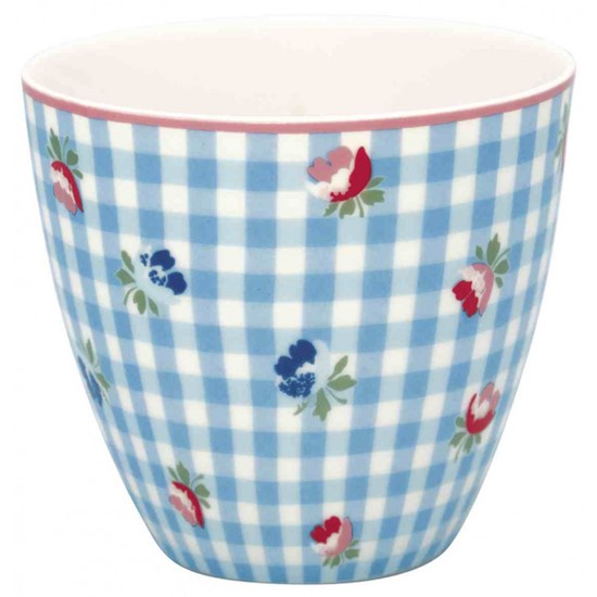 GreenGate Viola Pale Blue Porcelánový pohárek na latté 300 ml