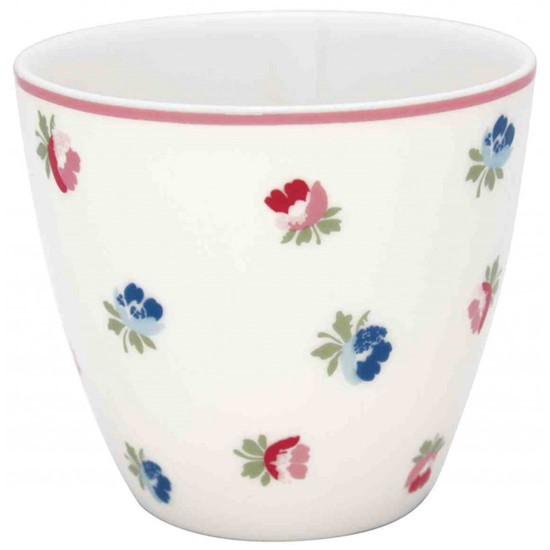 GreenGate Viola White Porcelánový pohárek na latté 300 ml