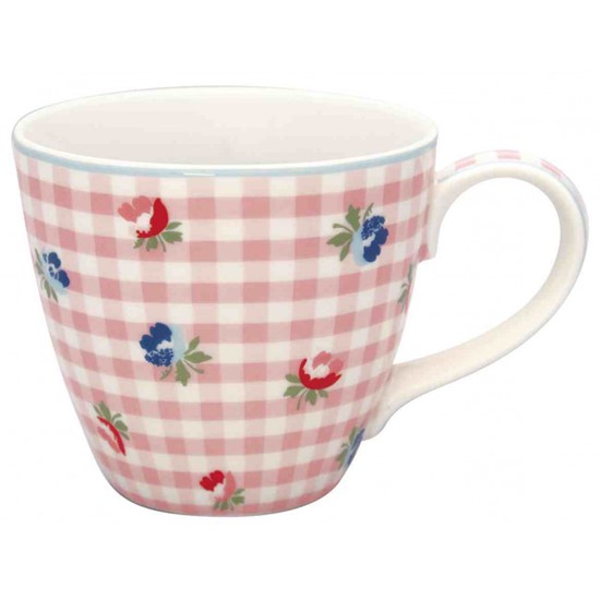 GreenGate Viola Pale Pink Porcelánový hrnek 400 ml