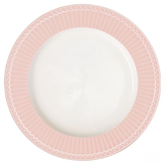 GreenGate  Alice Pale Pink Porcelánový jídelní talíř 26,5 cm