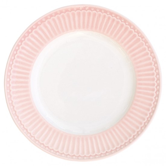 GreenGate Alice Pale Pink Porcelánový talířek 17,5 cm