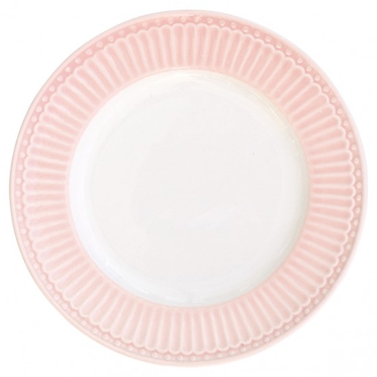 GreenGate Alice Pale Pink Porcelánový talířek 17,5 cm