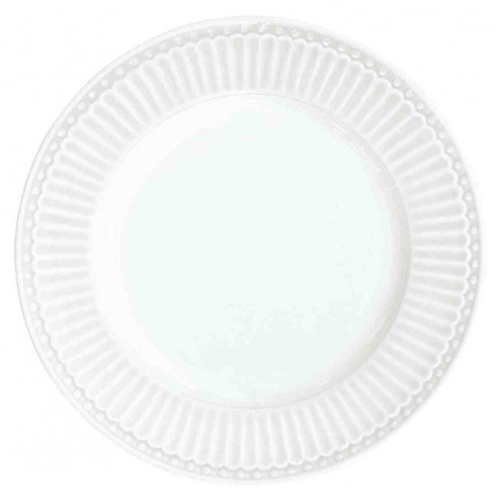 GreenGate Alice White Porcelánový talířek 17,5 cm