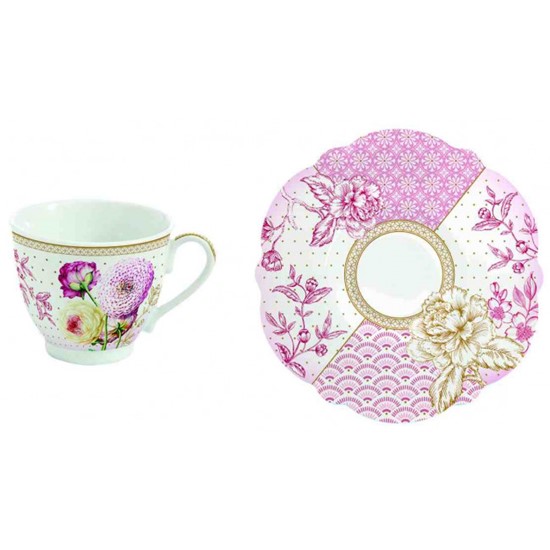 Easy Life Renaissance Porcelánový šálek s podšálkem 80 ml