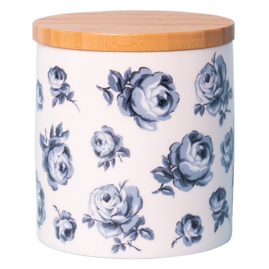 Katie Alice Vintage Indigo Porcelánová kuchyňská dóza Floral 11 cm