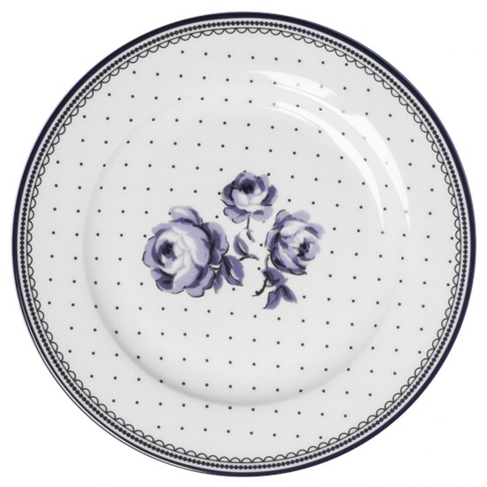 Katie Alice Vintage Indigo Dezertní porcelánový talíř Floral 19 cm