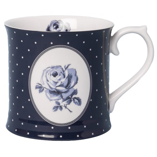 Katie Alice Vintage Indigo Porcelánový hrnek Blue Spot Tankard 400 ml