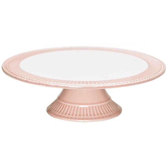 GreenGate Alice Keramický talíř na dorty Pale Pink 28 cm