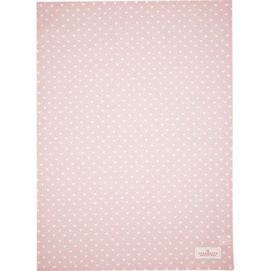 GreenGate Penny Kuchyňská utěrka Pale Pink 50 x 70 cm