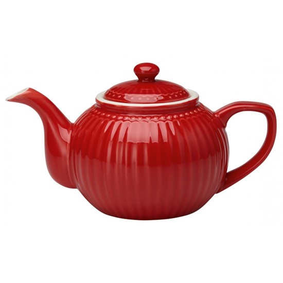 GreenGate Alice Porcelánová konvice Red 1000 ml