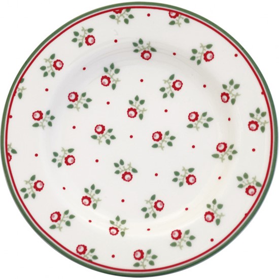 GreenGate Abi Porcelánový dezertní talíř White 15 cm