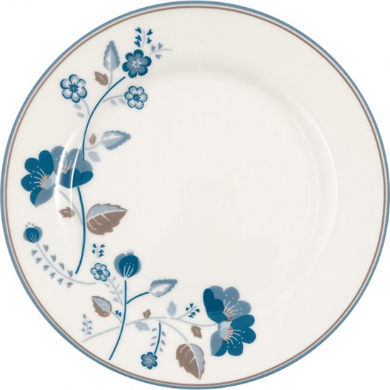 GreenGate Mozy Porcelánový dezertní talíř White 20,5 cm