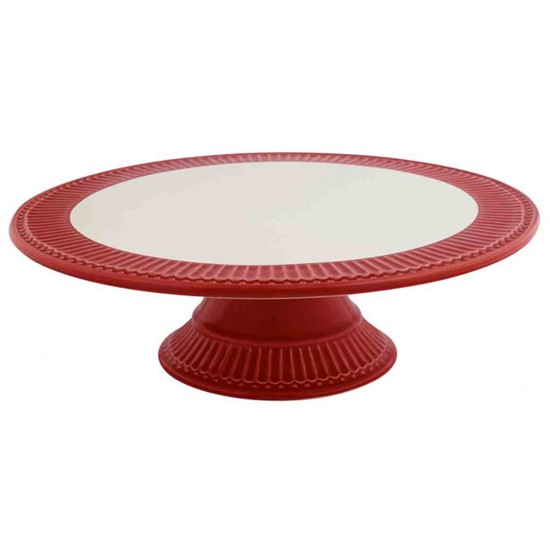 GreenGate Alice Porcelánový talíř na dorty Red 28 cm