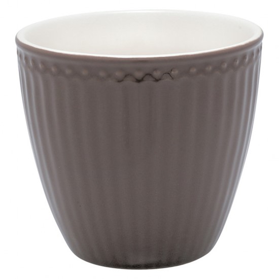 GreenGate Alice Porcelánový pohárek na latté Chocolate 300 ml