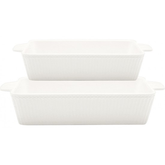 GreenGate Alice Sada keramických pekáčků White 2 ks