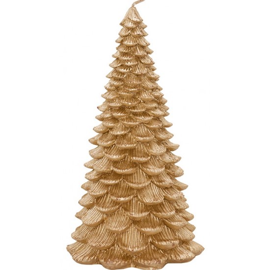 GreenGate Svíčka zlatý stromek velký 17 cm