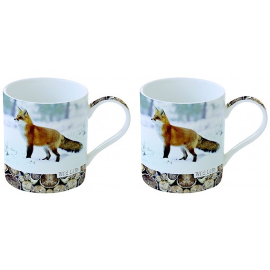 Easy Life Sada dvou porcelánových hrnků Red Fox 2 x 350 ml