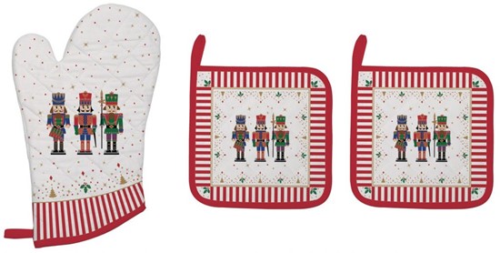 Easy Life Nutcracker Kuchyňská rukavice a dvě chňapky