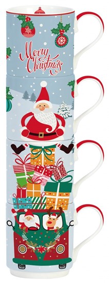 Easy Life Sada hrnků Santa Is Coming 4 x 275 ml
