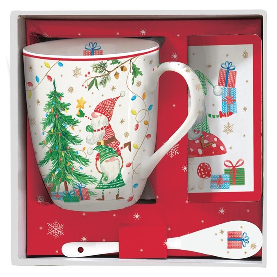 Easy Life Ready For Christmas Vánoční sada hrnek 350 ml+ podtácek + lčička