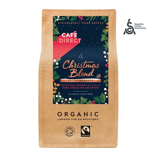 Cafédirect Christmas Blend SCA 82 mletá káva Peru & Honduras 100% Arabika bio 227 g