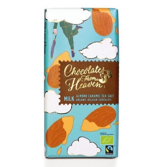 Chocolates from Heaven Mléčná čokoláda s karamel. mandlemi a mořskou solí 37% 100 g