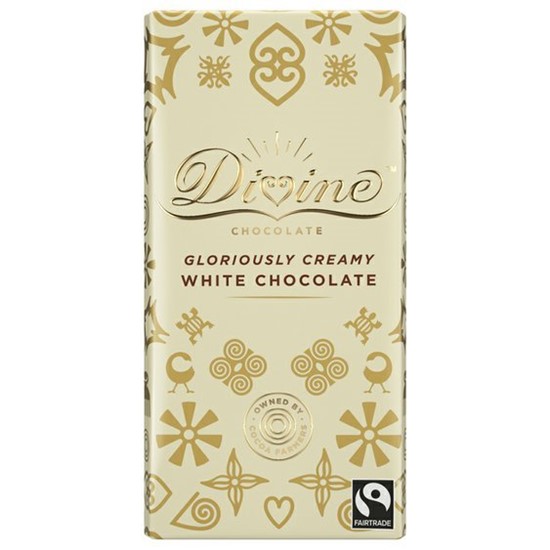Divine Bílá čokoláda s vanilkou bio 25% 90 g